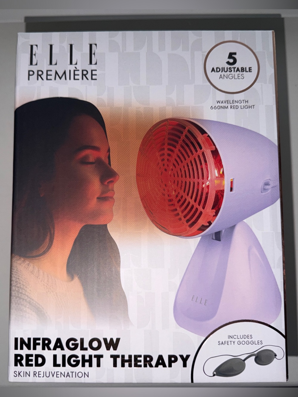 EllePremière Metallic RoseGold Box INFRAGLOW RED LIGHT THERAPY-SKIN REJUVENATION